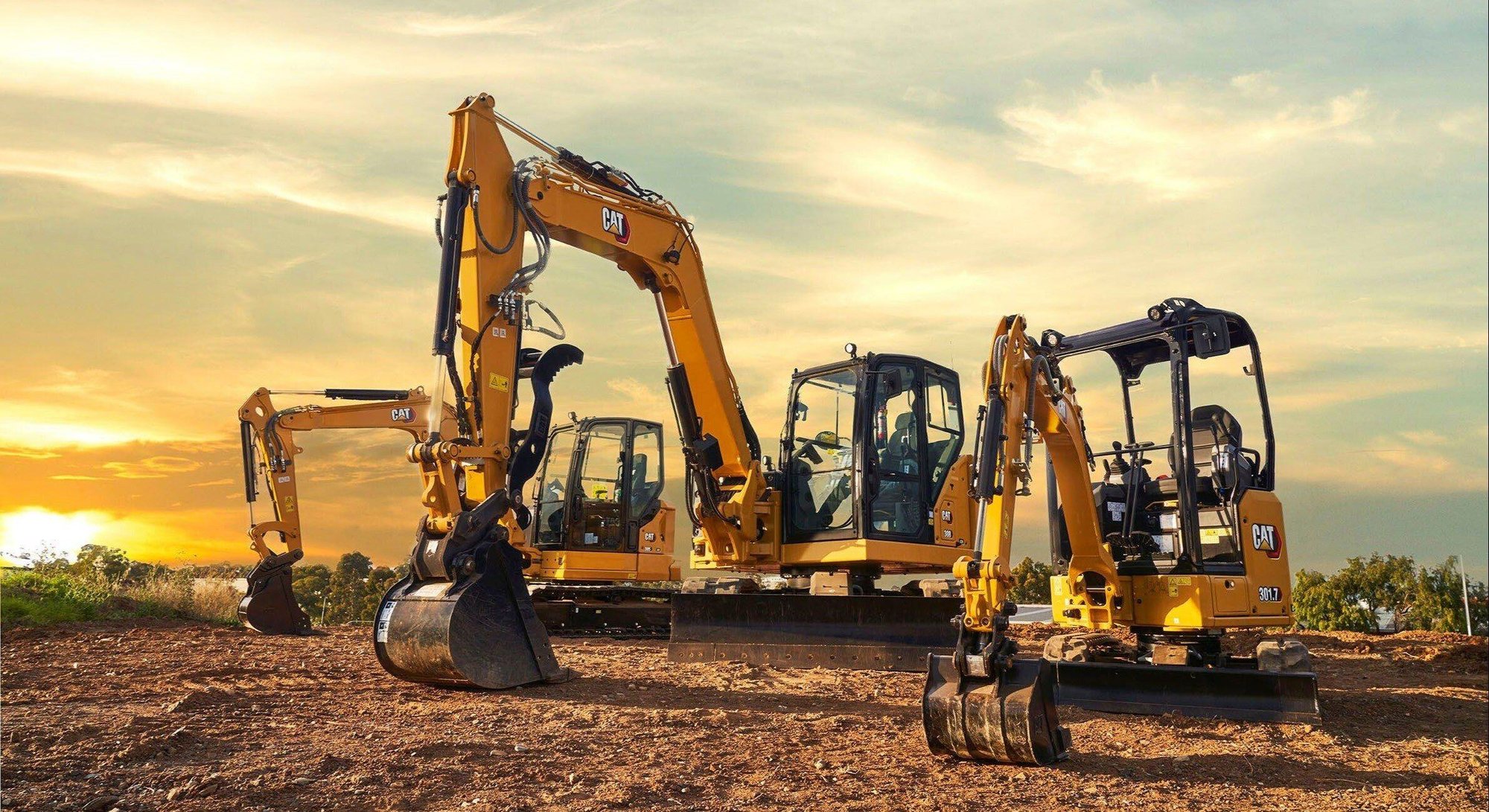 Fleet of Mini Excavators - banner